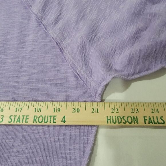 We The Free People Top Small Palisades Off Shoulder Purple Relaxed Dolman - Picture 10 of 14